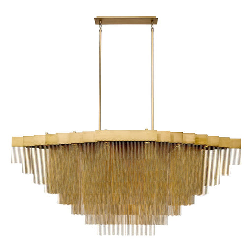 Eurofase Bloomfield Oval LED Chandelier, Antique Brush Gold