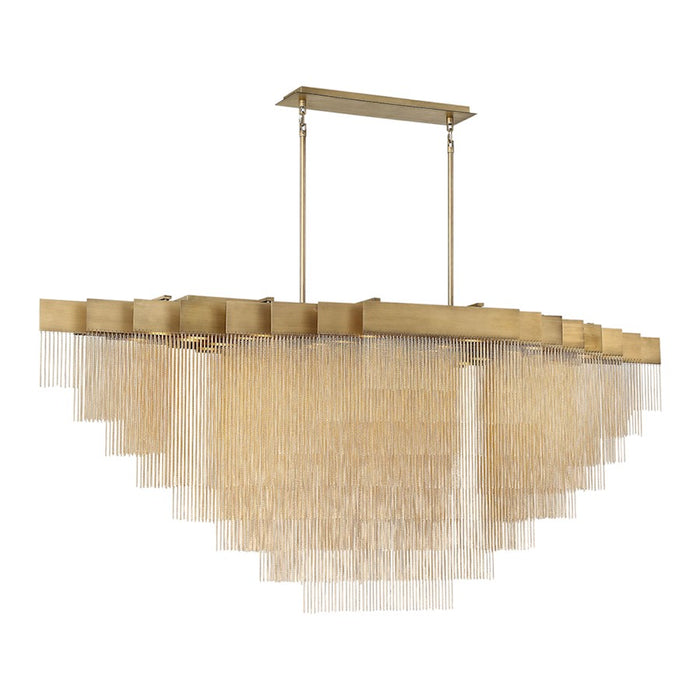 Eurofase Bloomfield Oval LED Chandelier, Antique Brush Gold