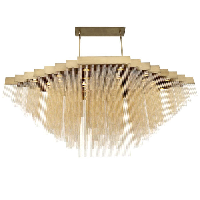 Eurofase Bloomfield Oval LED Chandelier, Antique Brush Gold