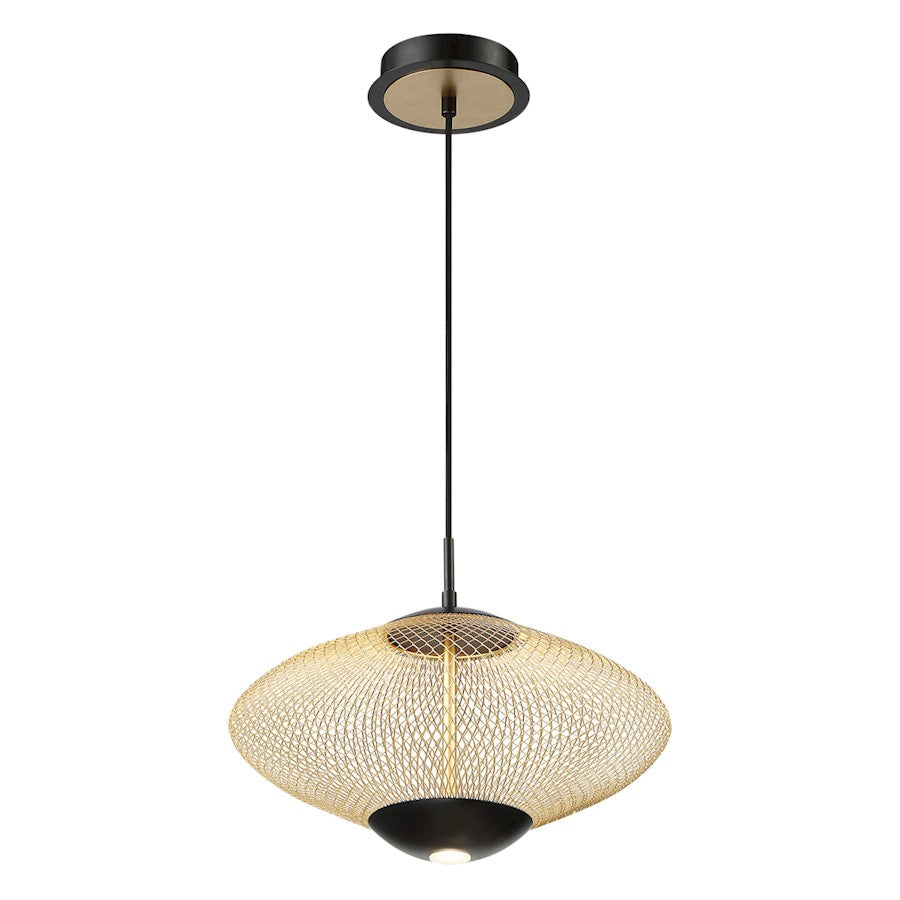 Eurofase Park LED Pendant, Black/Gold