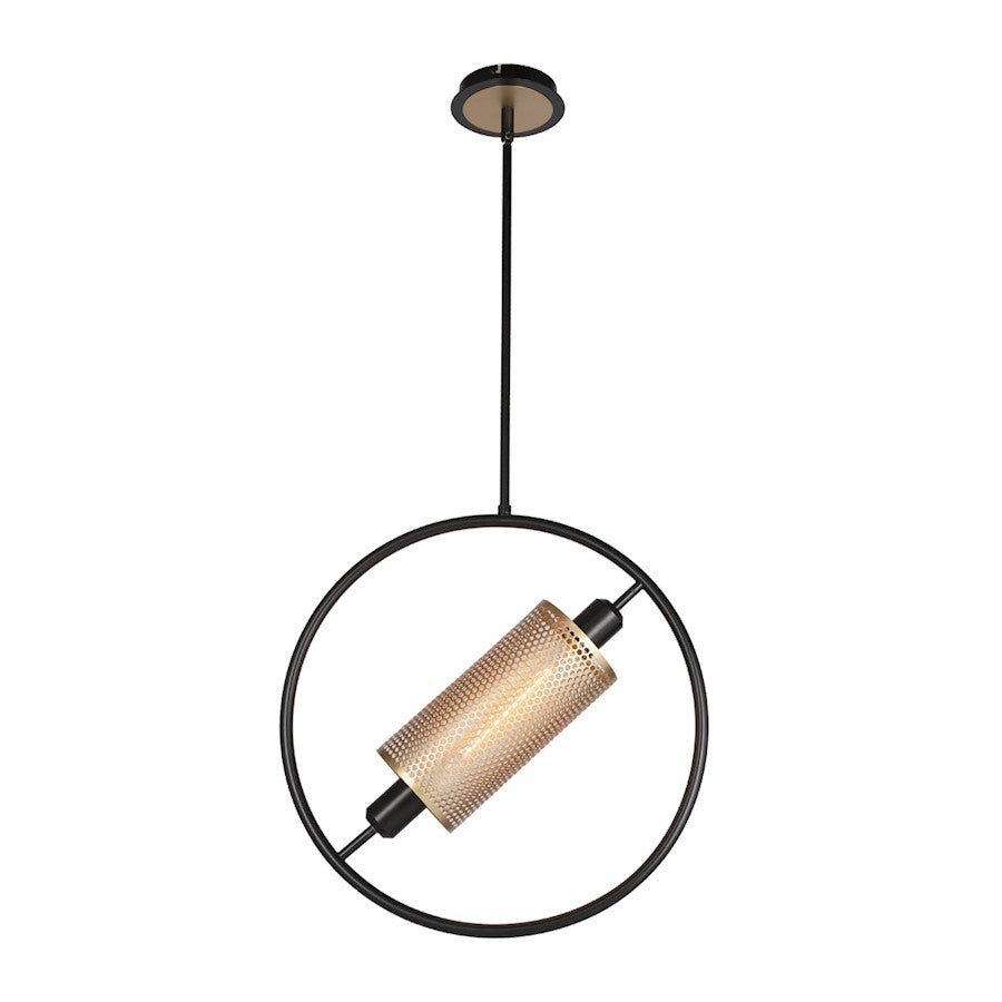Eurofase Seamore 1-Light Pendant, Black/Gold