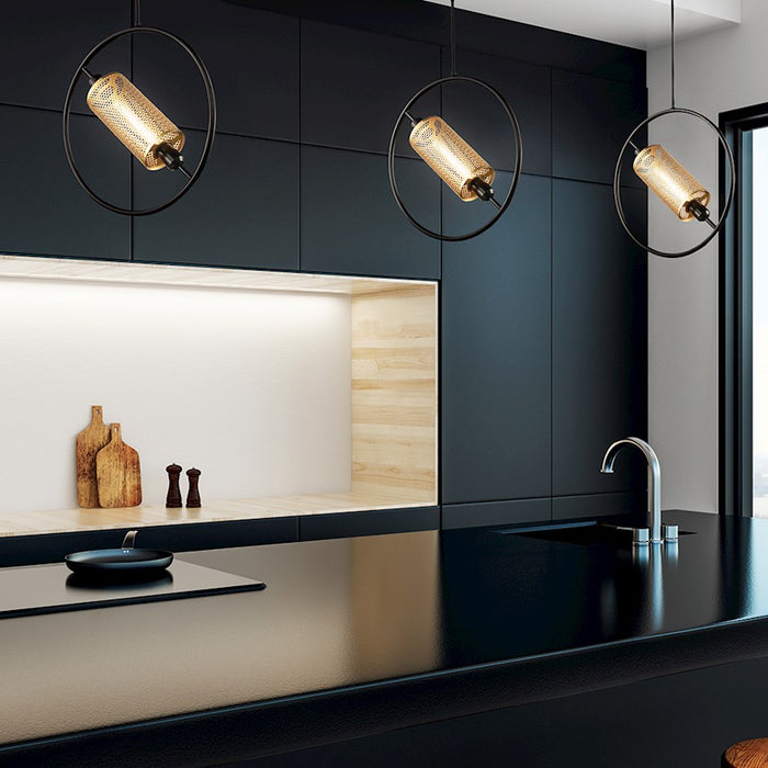 Eurofase Seamore 1-Light Pendant, Black/Gold