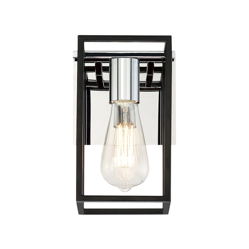 Eurofase Stafford 1-Light Wall Sconce, ChromeBlack
