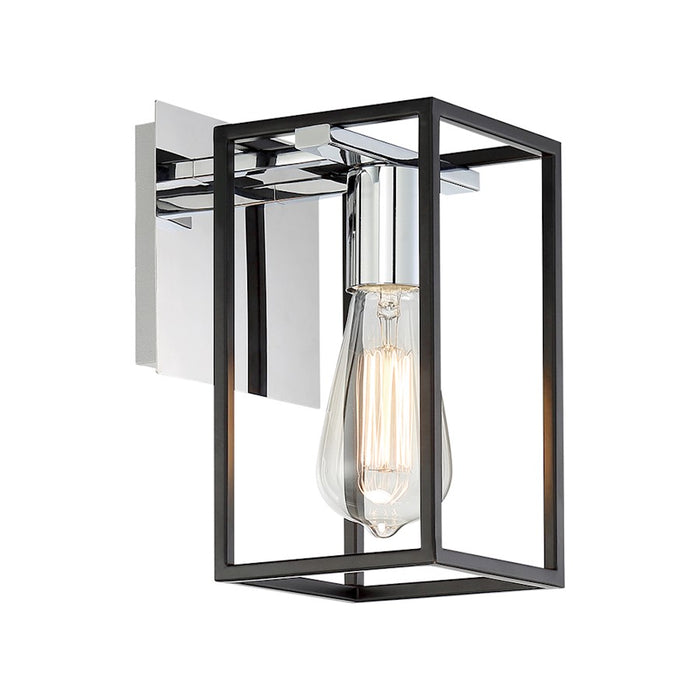 Eurofase Stafford 1-Light Wall Sconce, ChromeBlack