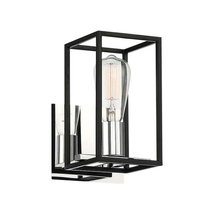 Eurofase Stafford 1-Light Wall Sconce, ChromeBlack