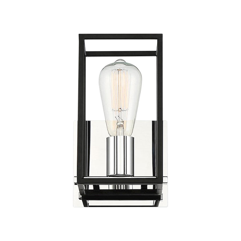 Eurofase Stafford 1-Light Wall Sconce, ChromeBlack