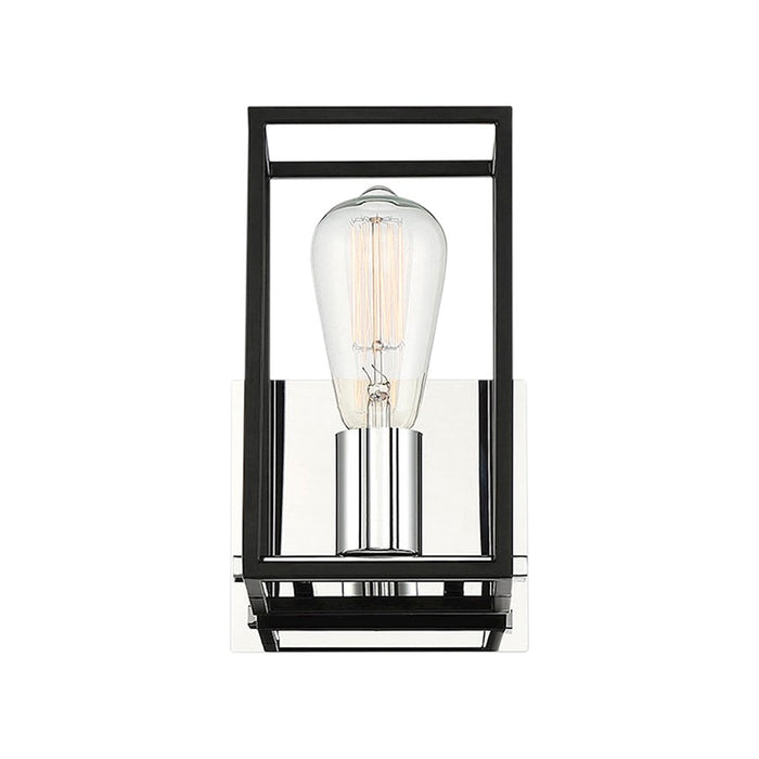 Eurofase Stafford 1-Light Wall Sconce, ChromeBlack