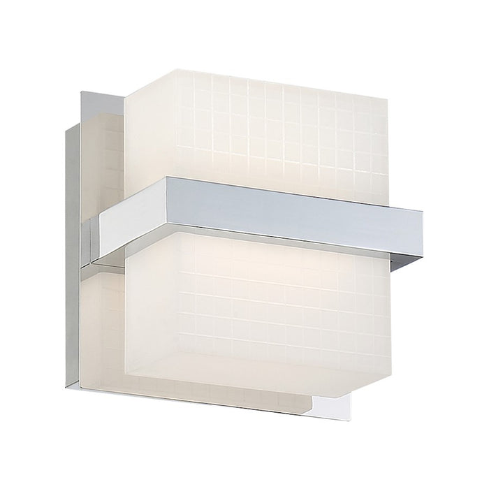 Eurofase Raylan 1-Light LED Wall Sconce, Chrome/White