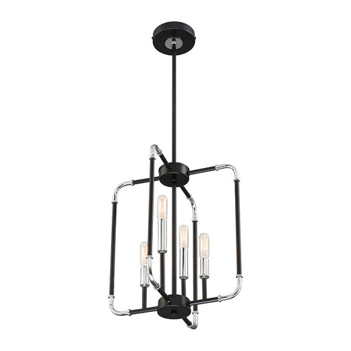 Eurofase Percy 4-Light Chandelier, ChromeBlack