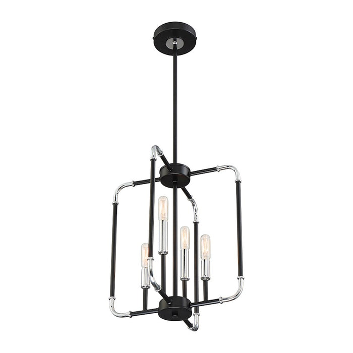 Eurofase Percy 4-Light Chandelier, ChromeBlack