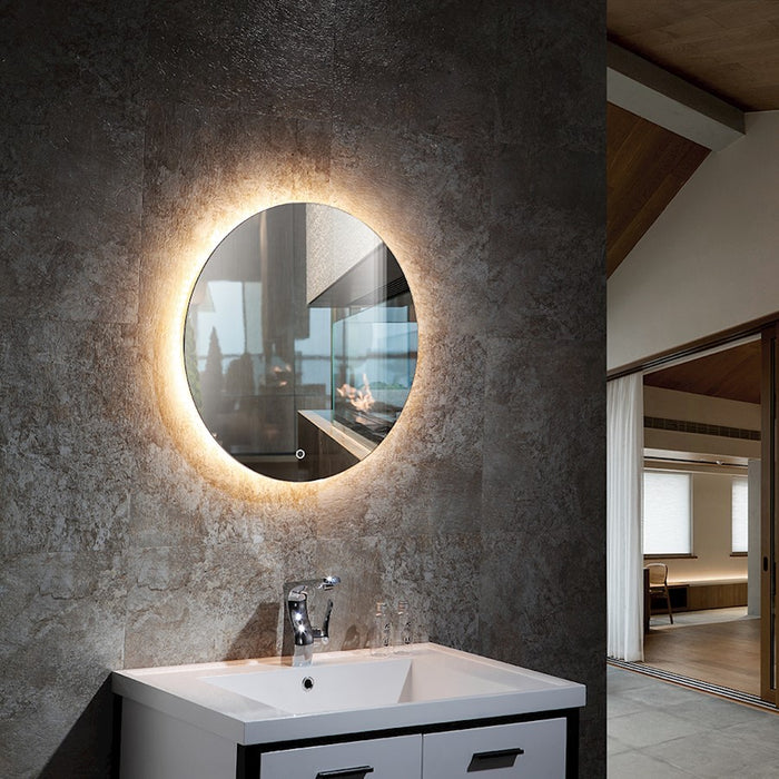 Eurofase Round Back-Lit LED Mirror/Clear