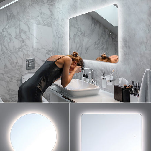 Eurofase Back-Lit Small LED Mirror /Clear & Opal