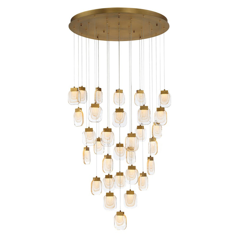 Eurofase Paget LED Chandelier, Gold/Clear