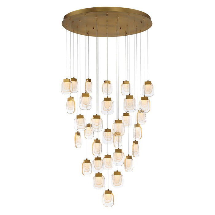 Eurofase Paget LED Chandelier, Gold/Clear