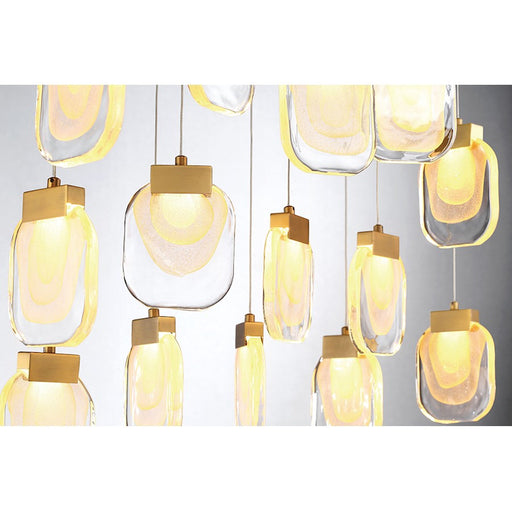 Eurofase Paget LED Chandelier, Gold/Clear