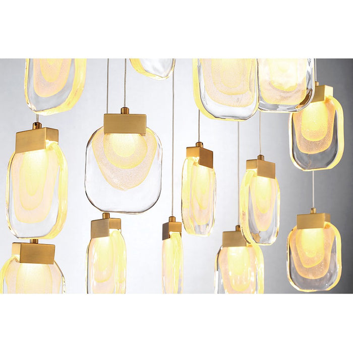 Eurofase Paget LED Chandelier, Gold/Clear