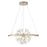 Eurofase Clayton LED Chandelier, Silver, Brushed Gold/Clear