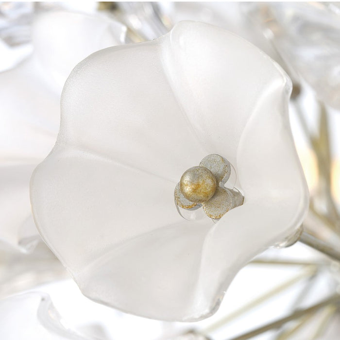 Eurofase Clayton LED Chandelier, Silver, Brushed Gold/Clear