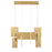 Eurofase Coburg Linear LED Chandelier, Anodized Gold/Clear