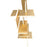 Eurofase Coburg Linear LED Chandelier, Anodized Gold/Clear
