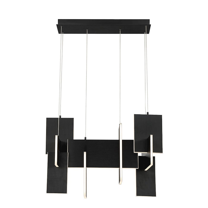 Eurofase Coburg Linear LED Chandelier, Anodized Gold/Clear