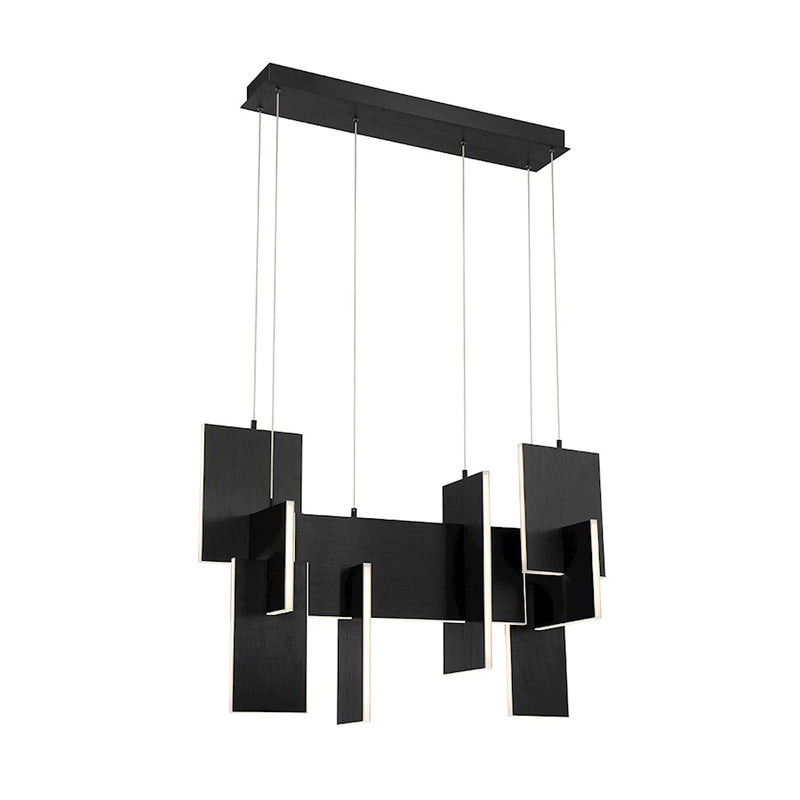 Eurofase Large Linear LED Chandelier, Black
