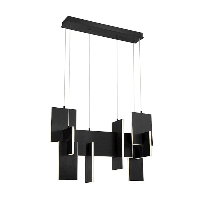 Eurofase Large Linear LED Chandelier, Black