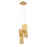 Eurofase Coburg LED Pendant, Anodized Gold/Clear