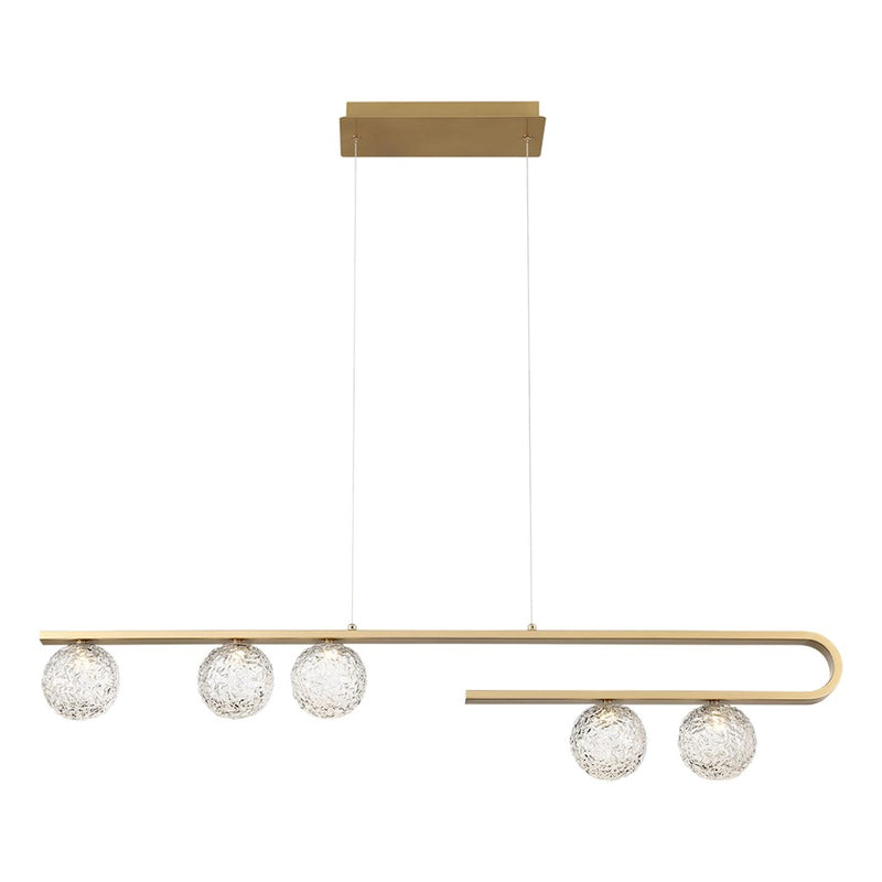 Eurofase Phillimore Linear LED Chandelier, Gold/Clear