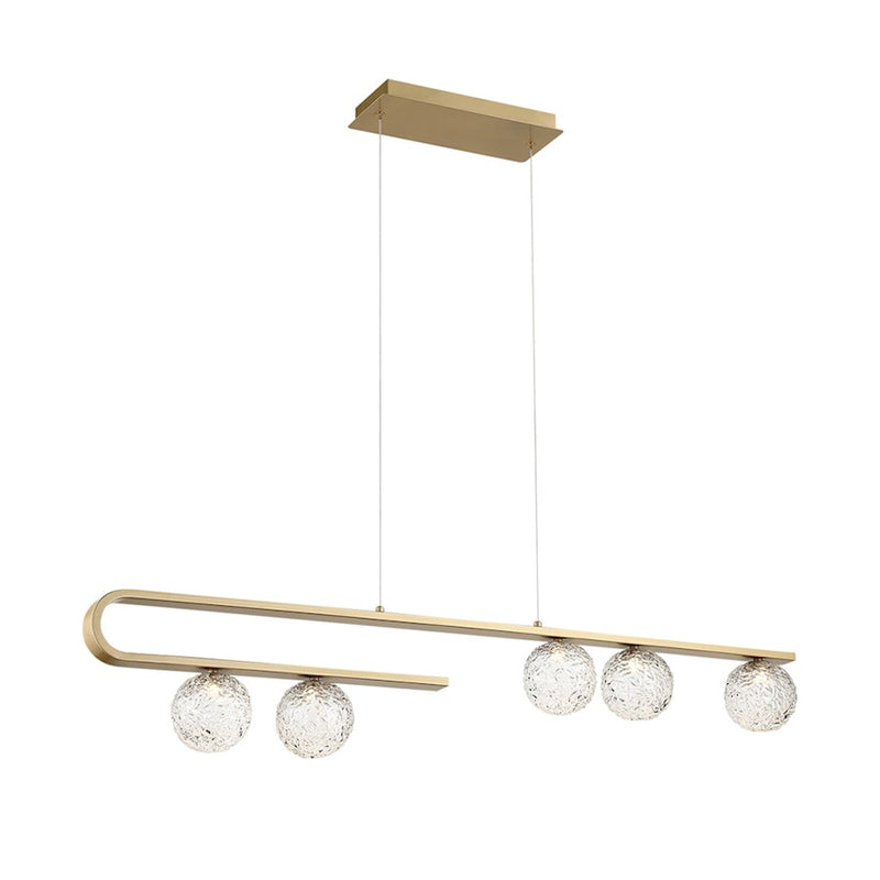 Eurofase Phillimore Linear LED Chandelier, Gold/Clear
