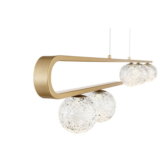 Eurofase Phillimore Linear LED Chandelier, Gold/Clear