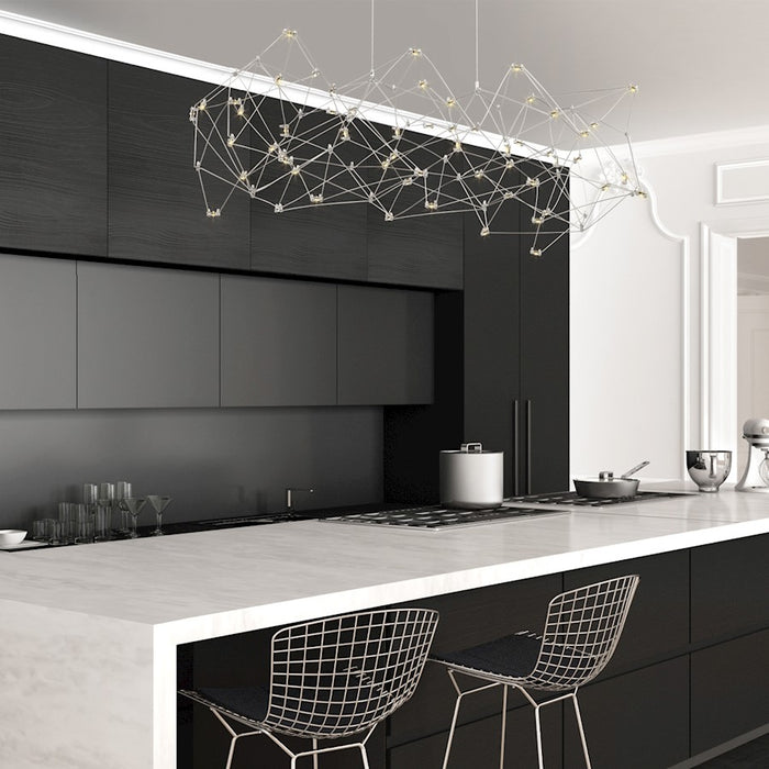 Eurofase Large LED Chandelier, Chrome