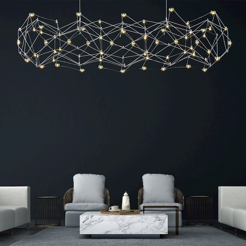 Eurofase Large LED Chandelier, Chrome