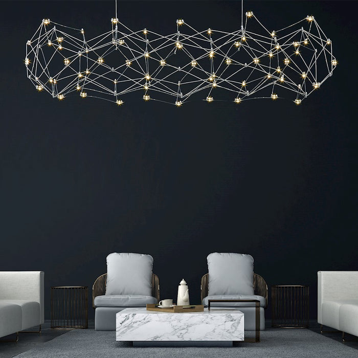 Eurofase Large LED Chandelier, Chrome