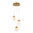 Eurofase 3 Light LED Chandelier, Gold