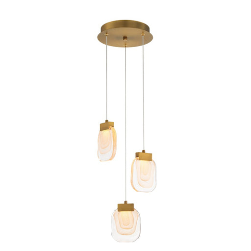 Eurofase 3 Light LED Chandelier, Gold