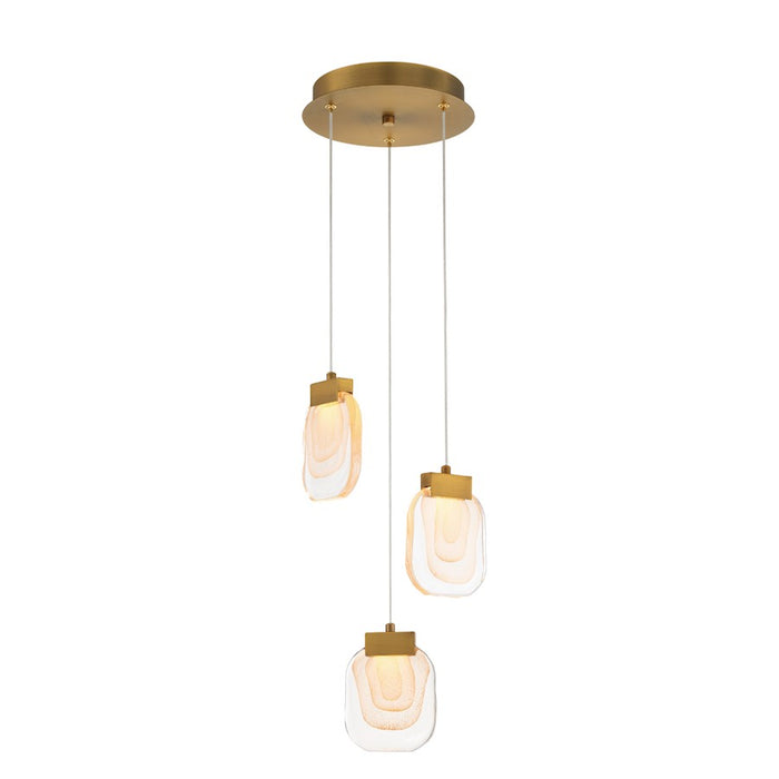 Eurofase 3 Light LED Chandelier, Gold