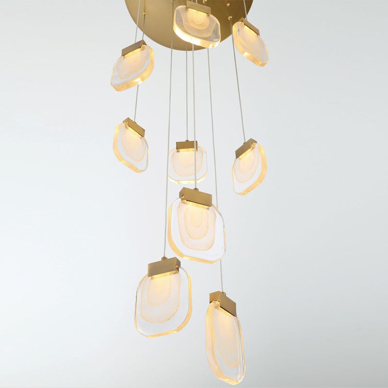 Eurofase 9 Light LED Chandelier, Gold