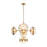Eurofase 5 Light Chandelier, Ancient Brass/Champagne