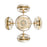 Eurofase 5 Light Chandelier, Ancient Brass/Champagne