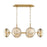 Eurofase 6 Light Oval Chandelier, Ancient Brass/Champagne
