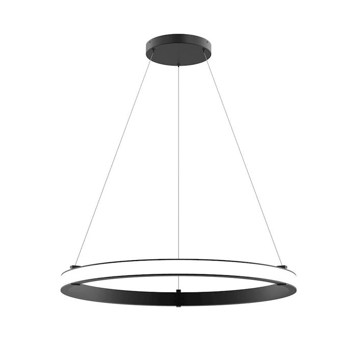 Eurofase Small Outward LED Pendant, Matte Black/White