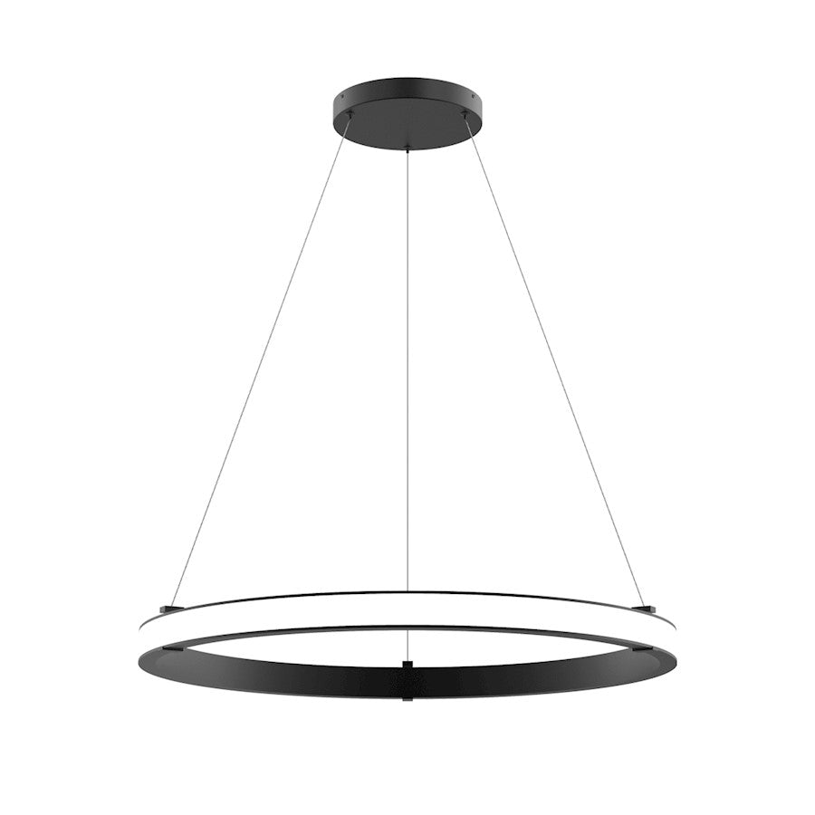 Eurofase Small Outward LED Pendant, Matte Black/White