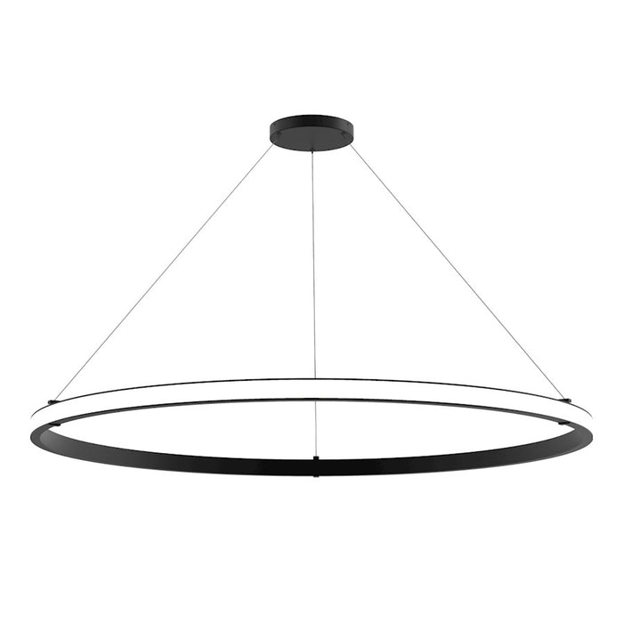 Eurofase Large Outward LED Pendant, Matte Black/White