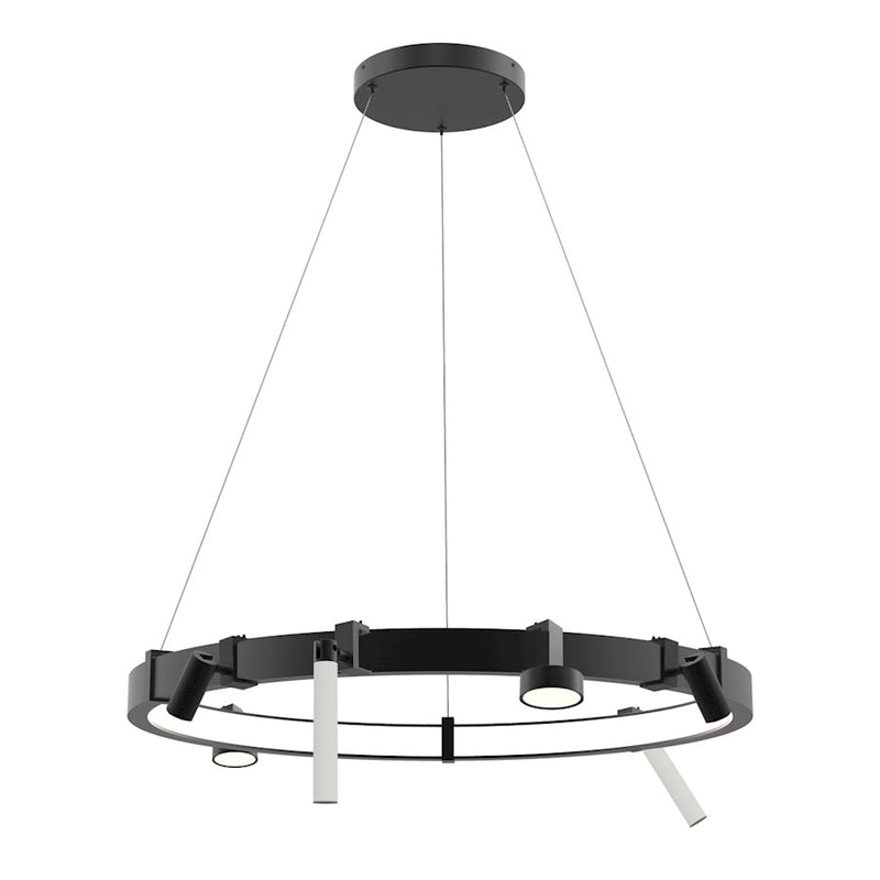 Eurofase Small INWARD LED Pendant, Matte Black/White