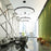 Eurofase Large INWARD LED Pendant, Matte Black/White