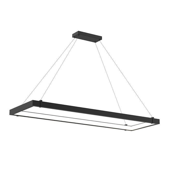 Eurofase Inward Rectangular LED Pendant, Matte Black/White