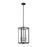 Eurofase Tambouro 4 Light Lantern, Matte Black With Satin Nickel