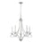 Eurofase Volte 5 Light Chandelier, Chrome