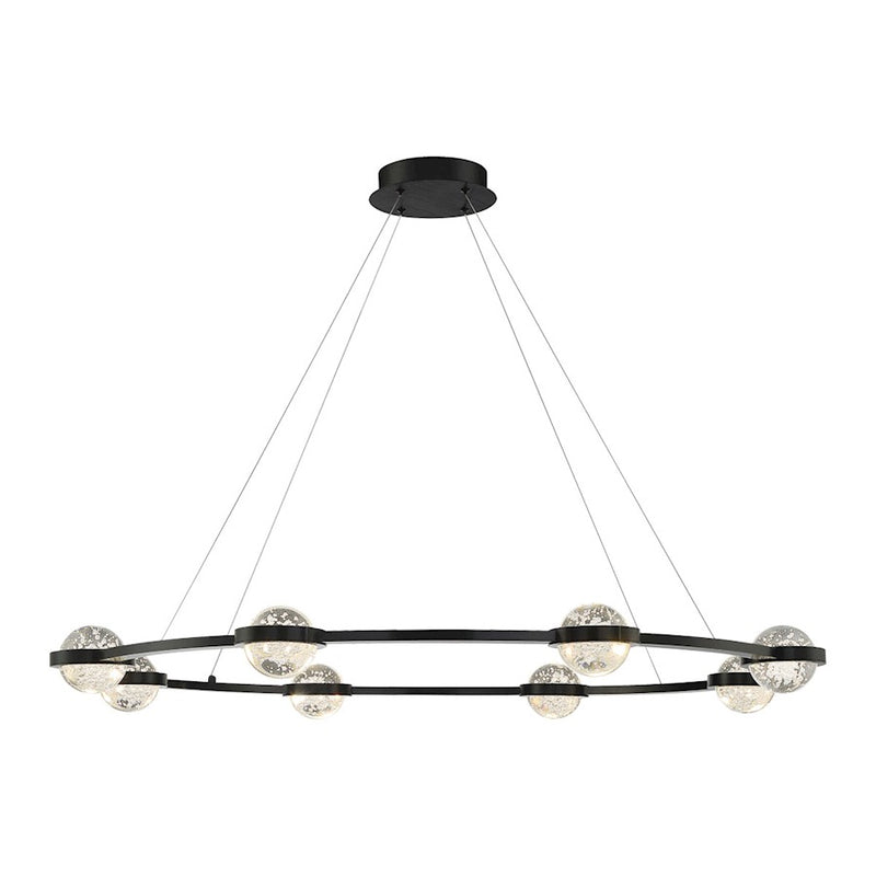 Eurofase Circolo LED Chandelier, Black/Clear Seeded